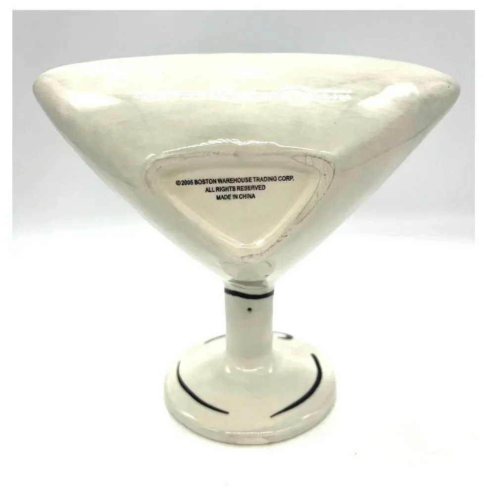 Boston Warehouse Trading Co Blue Martini Glass Bowl Dish